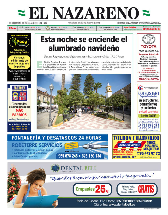 Periódico El Nazareno nº 1050 de 1 de diciembre de 2016
