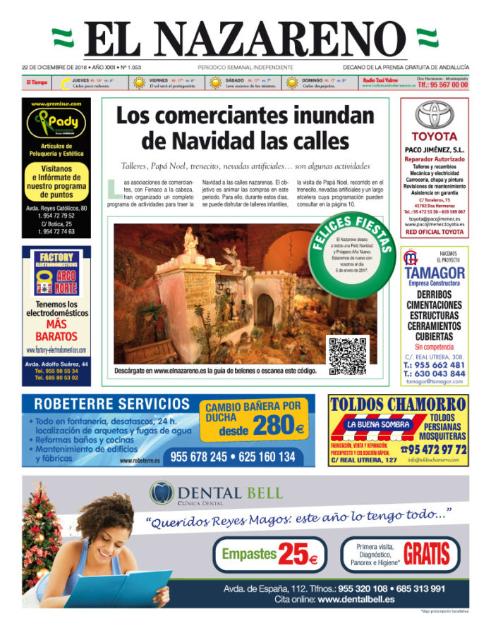 Periódico El Nazareno nº 1053 de 22 de diciembre de 2016