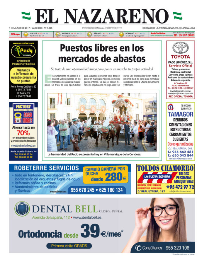 Periódico El Nazareno nº 1075 de 1 de junio de 2017