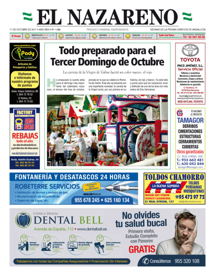 Periódico El Nazareno nº 1088 de 11 de octubre de 2017