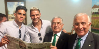Baño de masas del Real Betis Balompié en la ofrenda a la Virgen de Valme Real Betis Balompié