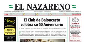Periódico El Nazareno nº 1137 de 8 de noviembre de 2018 Periódico El Nazareno nº 1137