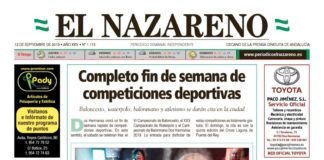 Periódico El Nazareno nº 1173 de 12 de septiembre de 2019 Periódico El Nazareno nº 1173