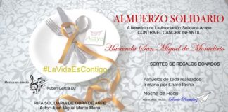 Almuerzo solidario contra el cáncer infantil de la mano de Acaye almuerzo solidario