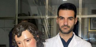 El Ángel confortador de Oración se expone tras su restauración Ángel confortador
