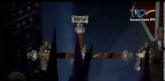 Entrada de la Hermandad de la Oración en el huerto en la Semana Santa de 1991