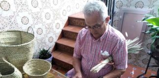 José Mesa Andújar, artesano de la palma por afición José Mesa Andújar