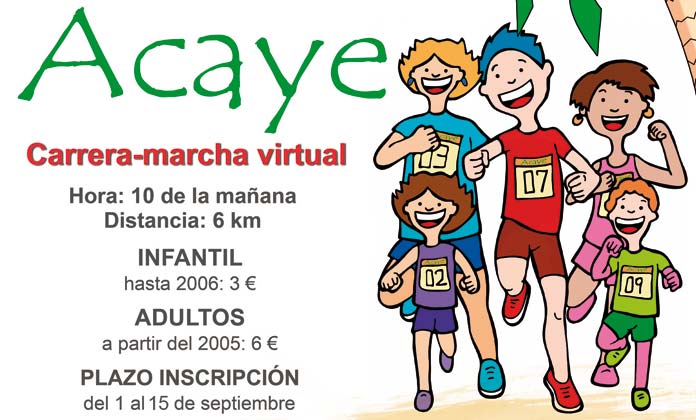cartel-carreravirtual-acaye Carrera-Marcha Solidaria de Acaye