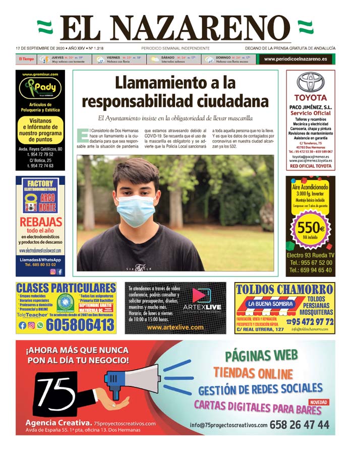 Periódico El Nazareno nº 1.218 de 17 de septiembre de 2020