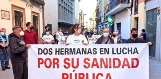 Marcha a pie desde Dos Hermanas hasta el Hospital de Valme por la Sanidad Pública Sanidad Pública