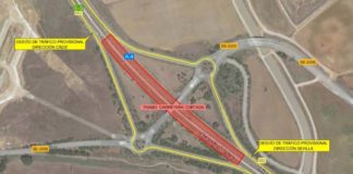 Corte del tráfico en la A-4 en Dos Hermanas en la noche del 21 al 22 Corte del tráfico en la A-4