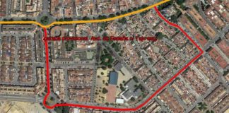 Desvío provisional de la Línea 2 del bus urbano por obras en la calle Tajo Línea 2 del bus urbano