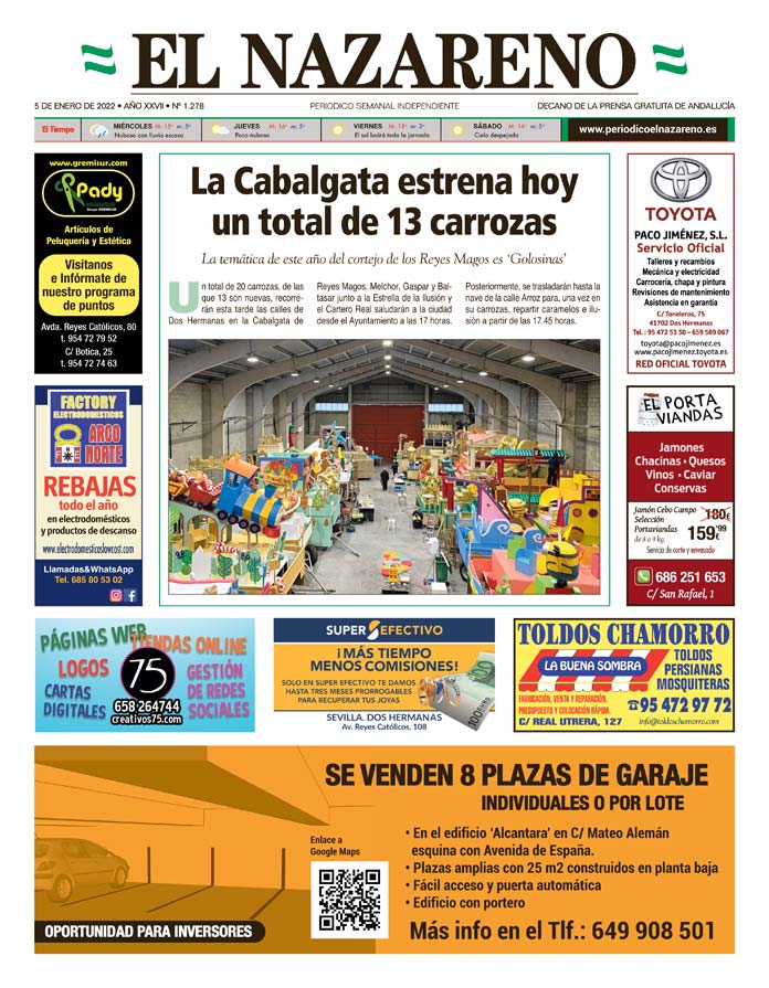 Periódico El Nazareno nº 1.278 de 5 de enero de 2022