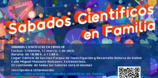 Regresan los «Sábados científicos en familia» en febrero Sábados científicos en familia