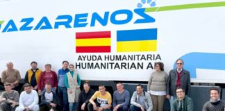 Un camión de Transportes Frigoríficos Nazarenos va camino de Ucrania Transportes Frigoríficos Nazarenos
