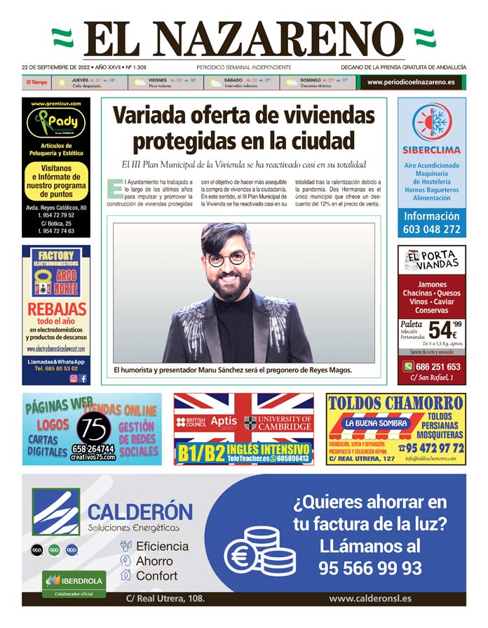 Periódico El Nazareno nº 1.309 de 22 de septiembre de 2022