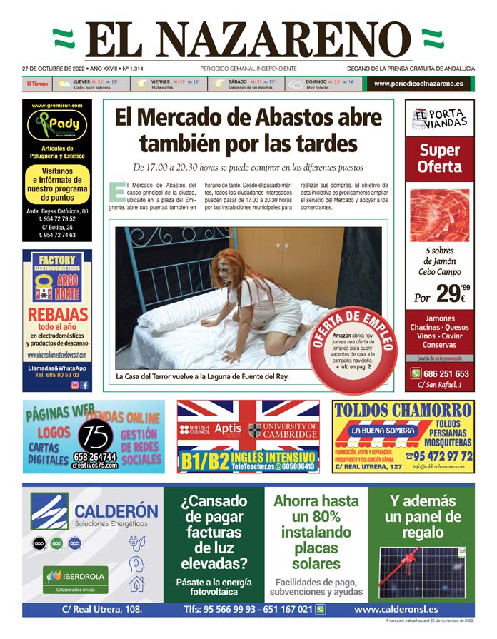 Periódico El Nazareno nº 1.314 de 27 de octubre de 2022