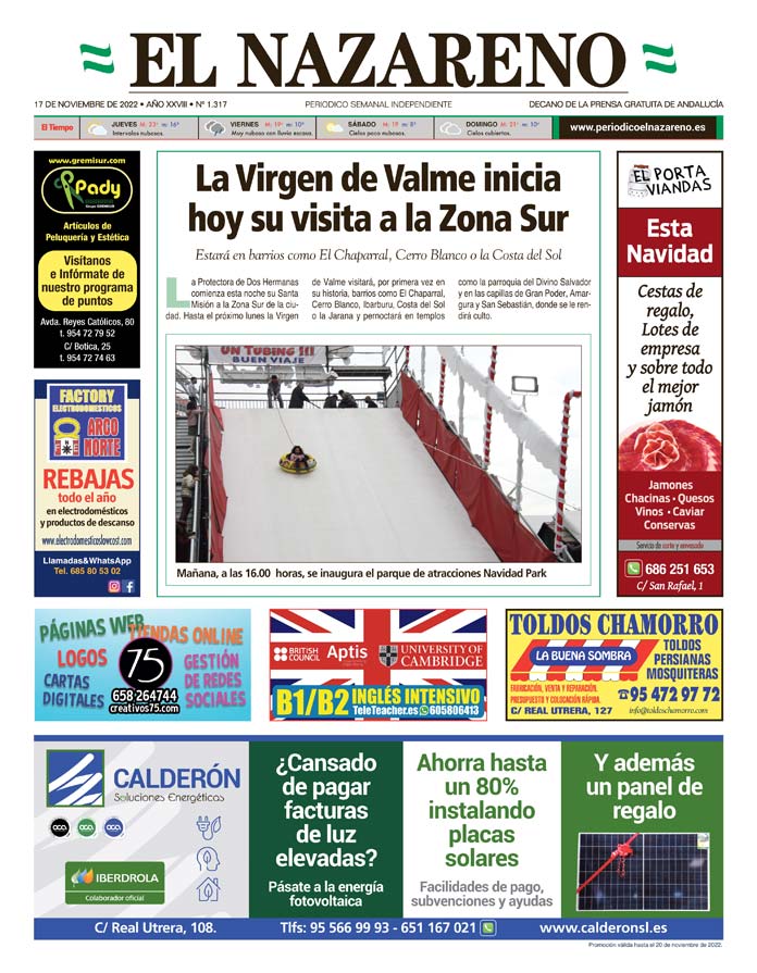 Periódico El Nazareno nº 1.317 de 17 de noviembre de 2022