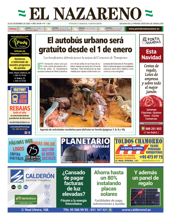 Periódico El Nazareno nº 1.322 de 22 de diciembre de 2022
