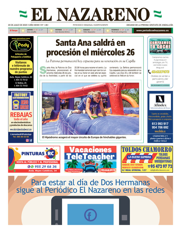 Periódico El Nazareno nº 1.351 de 20 de julio de 2023