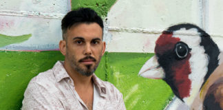 Diego Gómez Sánchez culmina un mural en Ramón y Cajal Diego Gómez Sánchez