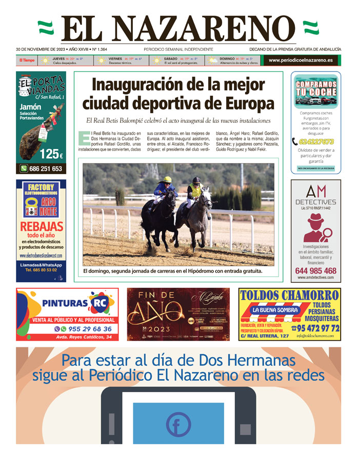 Periódico El Nazareno nº 1.364 de 30 de noviembre de 2023