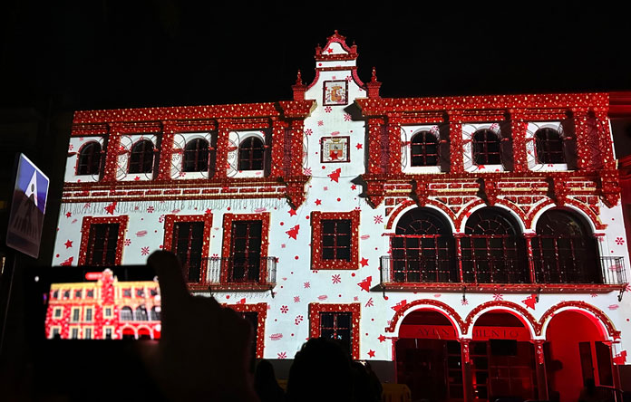 video-mapping-ayuntamiento actuaciones navideñas
