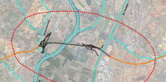 Más cerca el puente de la SE-40 puente de la SE-40