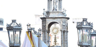 Procesión de Corpus Christi en La Cena y Vera Cruz Corpus Christi