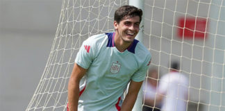 Juanlu Sánchez, en la concentración de la selección olímpica Juanlu Sánchez