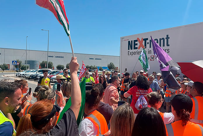huelga-logistica convenio de logística en Dos Hermanas