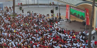 Dos Hermanas volverá a vibrar con España en la plaza del Arenal pantalla gigante España Bélgica Dos Hermanas