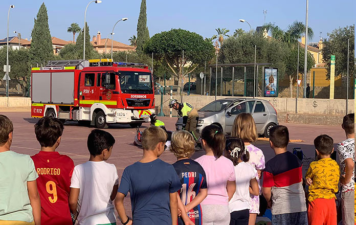 simulacro-accidente-colegio Semana Europea de la Movilidad Dos Hermanas