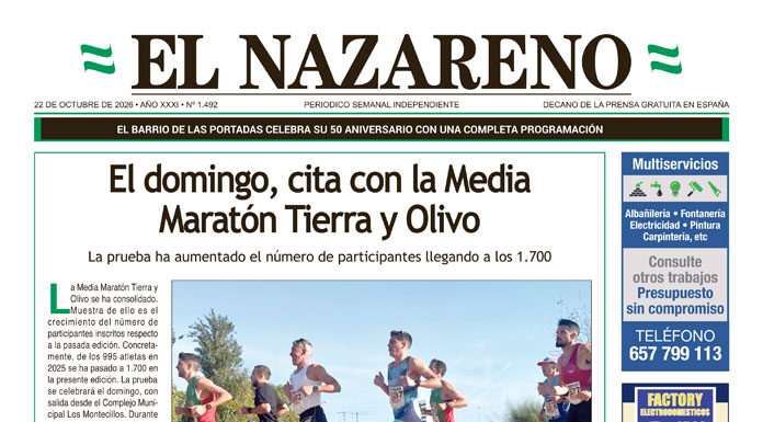 Periódico El Nazareno nº 1.492 de 22 de octubre de 2026 Periódico El Nazareno de Dos Hermanas